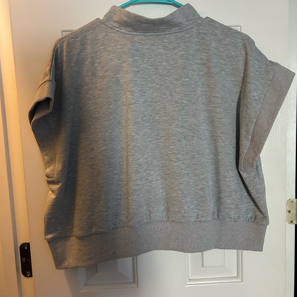 Gray USA Flag Quarter-Zip Sweatshirt - Picture 4 of 4